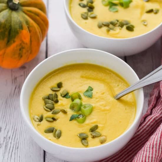 Acorn Squash Soup with Turmeric - Recipe photo by Seasonal Cravings
