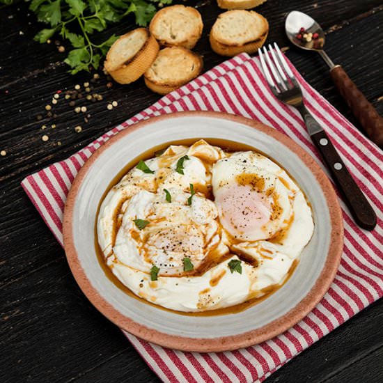 Cilibir – Turkish poached eggs - Recipe photo by DivaInBucatarie