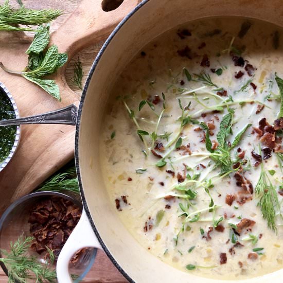 dorie greenspan’s potato chowder - Recipe photo by ahintofrosemary