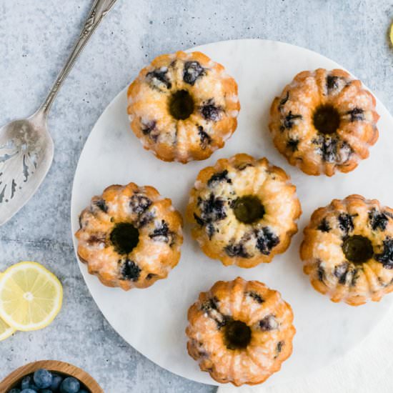 Mini Lemon Blueberry Bundt Cakes - Recipe photo by homesweetfarmhome