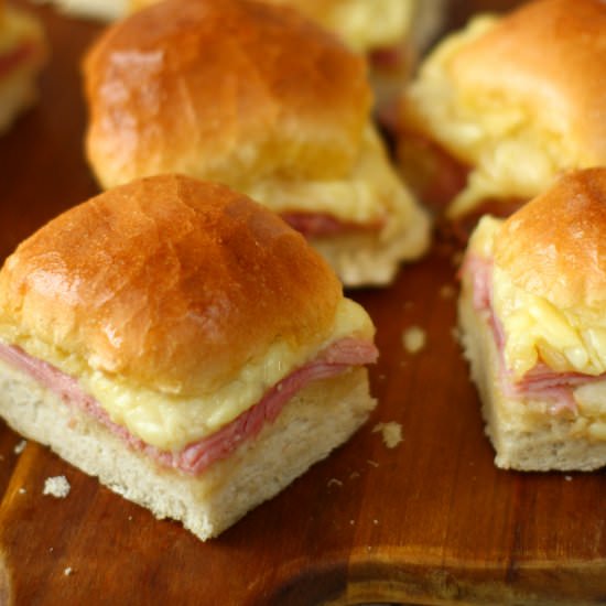 Easy Ham and Cheese Sliders - Recipe photo by Apply to Face Blog