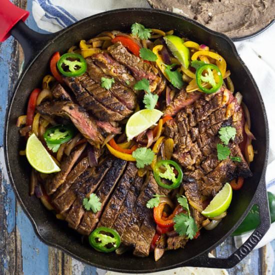 Easy Skirt Steak Fajitas - Recipe photo by thegraciouswife