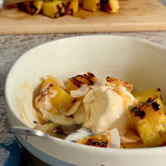 Grilled Pineapple with Rum Caramel - Recipe photo by The Royally Baked