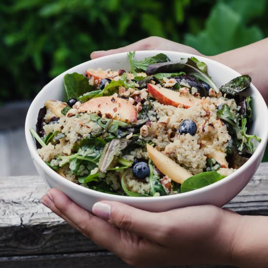 Summer Peach Quinoa Salad - Recipe photo by thepracticalrd