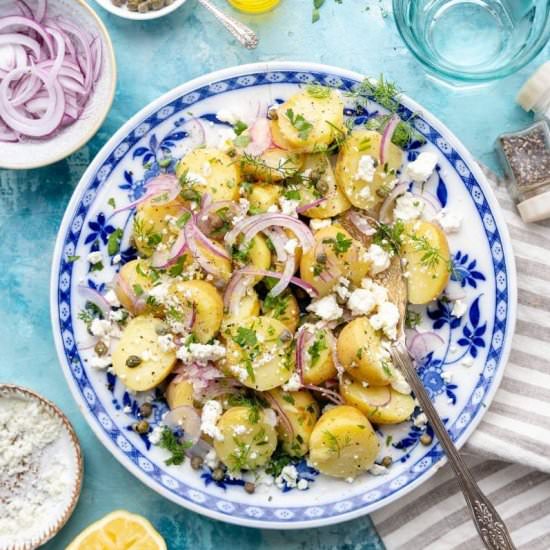 Greek Potato Salad - Recipe photo by supergoldenbakes