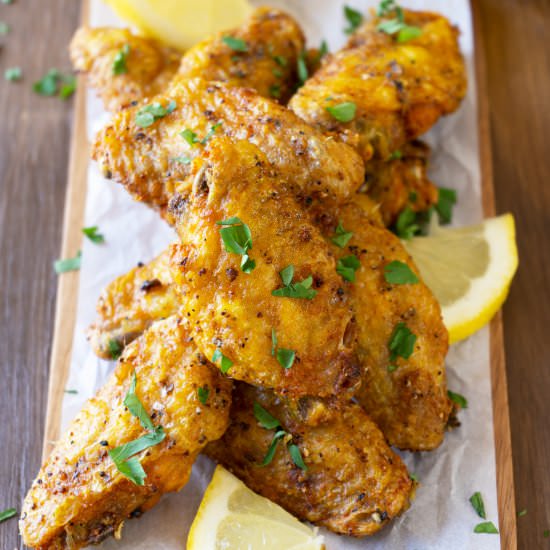 Baked Lemon Pepper Wings - Recipe photo by El Mundo Eats