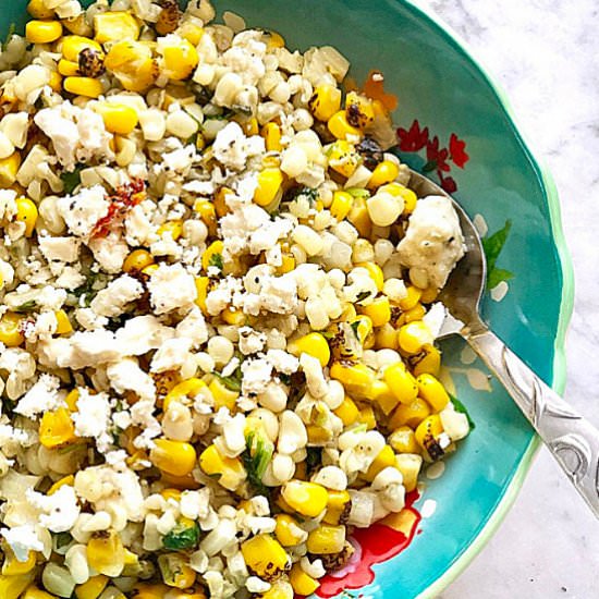 Skillet Mexican Street Corn - Recipe photo by Quiche My Grits