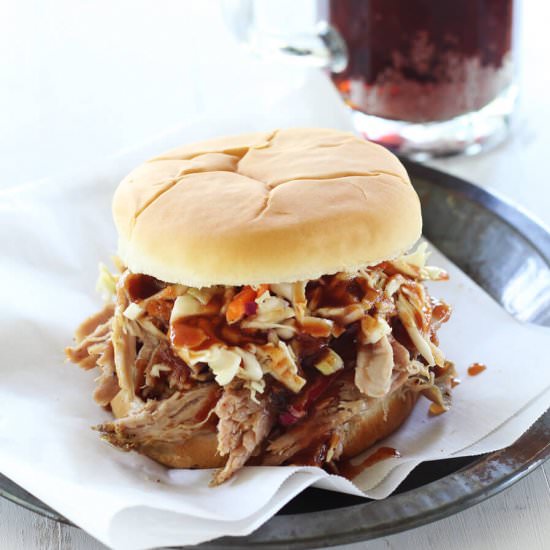 Slow Cooker Pulled Pork Sandwiches - Recipe photo by Buy This Cook That