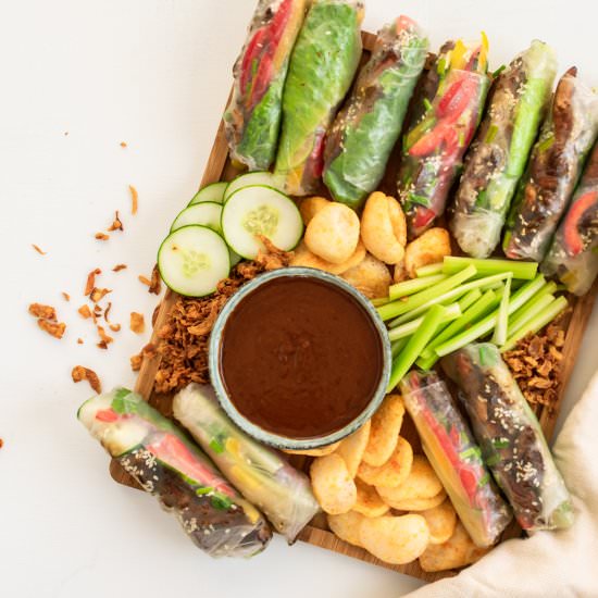 Chicken Summer Roll Platter Recipe - Recipe photo by liveloveyummy