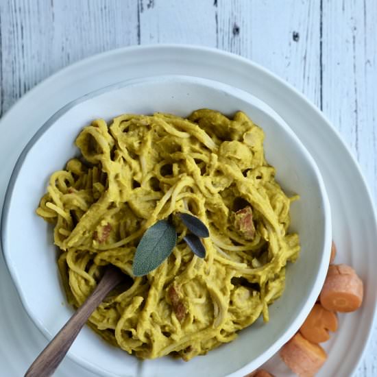 Creamy Carrot Pasta Sauce - Recipe photo by HookedOnPlants