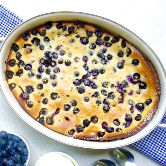 Blueberry Clafoutis - Recipe photo by anothertablespoon