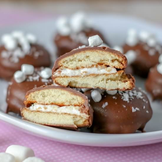 Chocolate Covered S'mores Cookies - Recipe photo by Far From Normal
