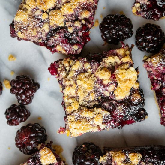 Blackberry Pie Bars - Recipe photo by kneadbakecook