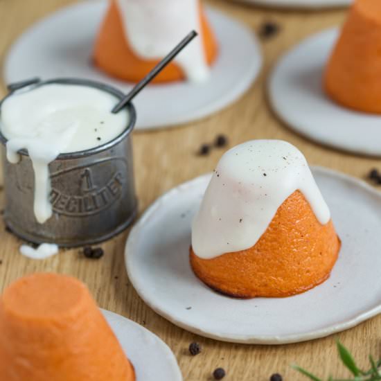 Roasted pepper flan with pecorino - Recipe photo by electricbluefood