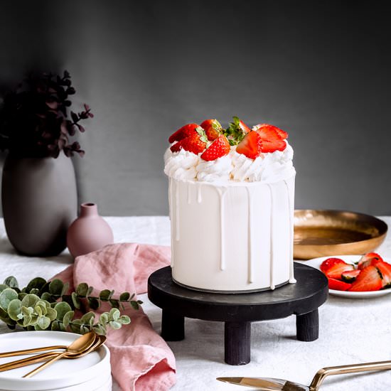 Fraisier Layer Cake - Recipe photo by Sweetly Cakes