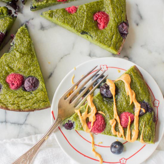 Banana-Spinach Pancake Pizza - Recipe photo by Thenaturalnurturer