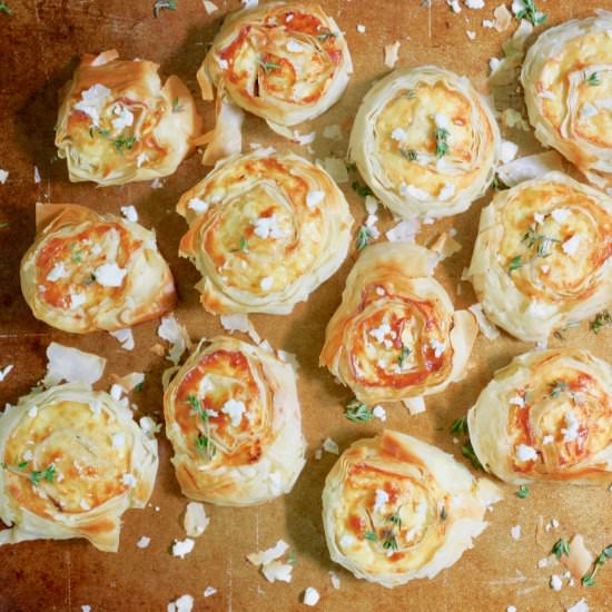 Easy Filo Swirls with Feta - Recipe photo by marilenaskitchen