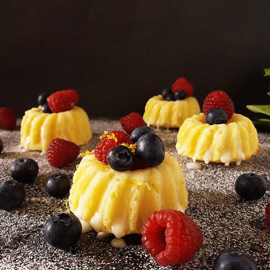 Lemon Mini Bundt Cakes from Scratch - Recipe photo by 2pots2cook