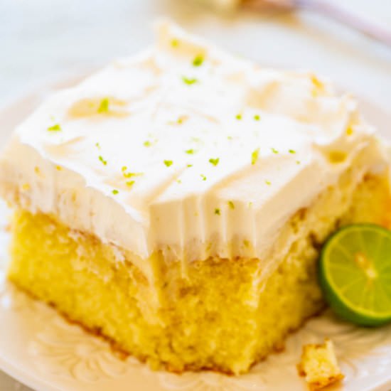 Key Lime Poke Cake - Recipe photo by Averie