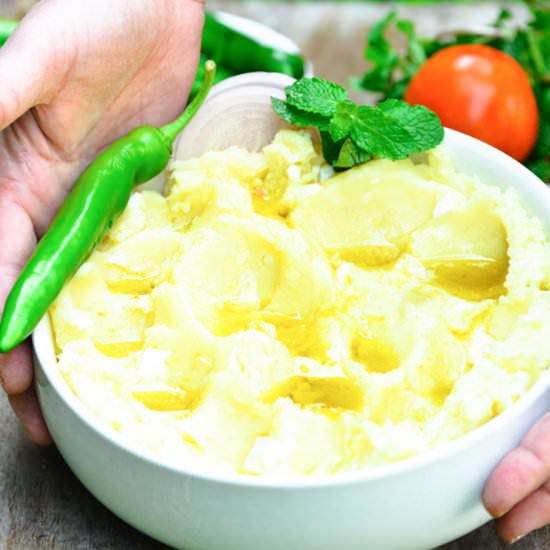 Mashed Potatoes and Boiled Eggs - Recipe photo by hadias lebanese cuisine