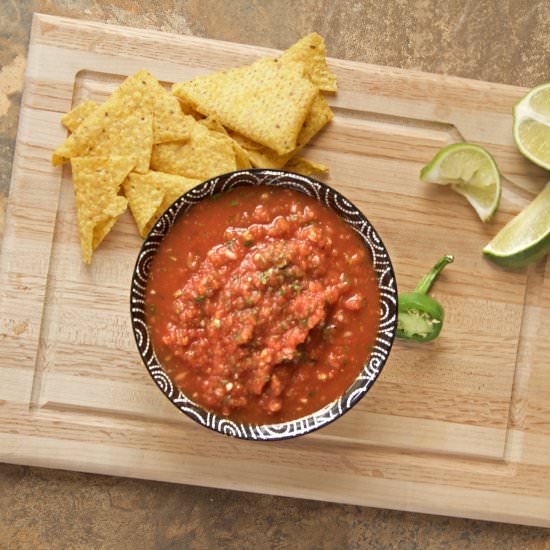 Restaurant-Style Tomato Salsa - Recipe photo by Flipped-Out Food