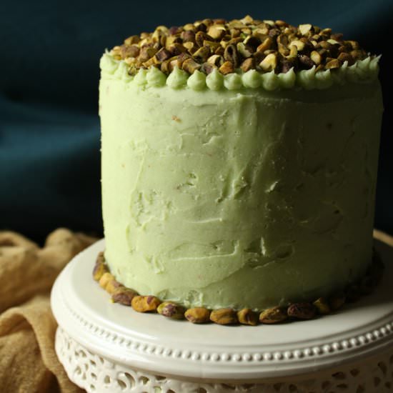 Chai Cake and Pistachio Buttercream - Recipe photo by dishnthekitchen