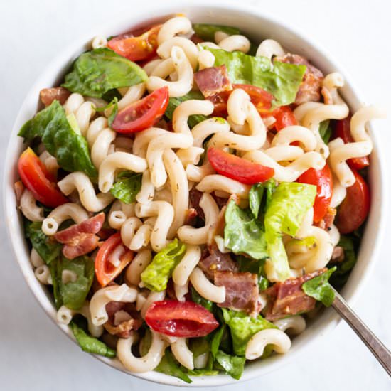 Low FODMAP BLT Pasta Salad - Recipe photo by funwithoutfodmaps