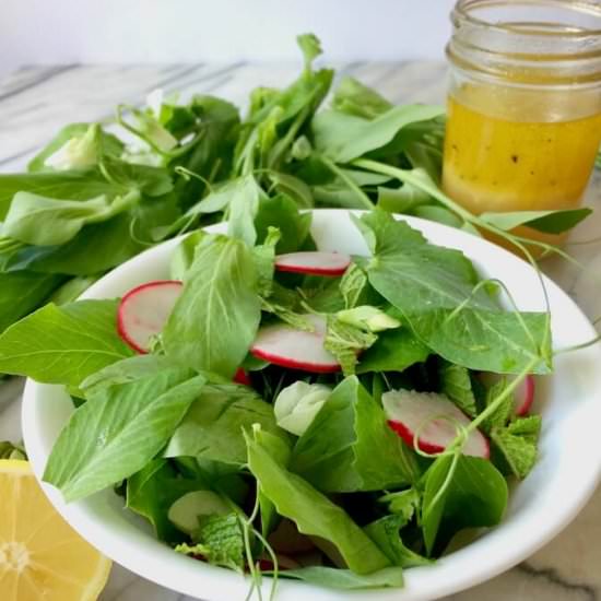 Spring Pea Shoot Salad - Recipe photo by flavorpalooza