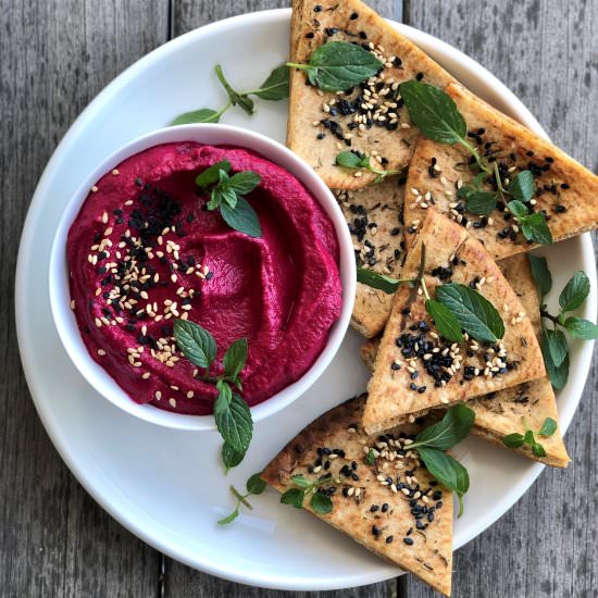 easy roasted beet dip - Recipe photo by Jackie Newgent