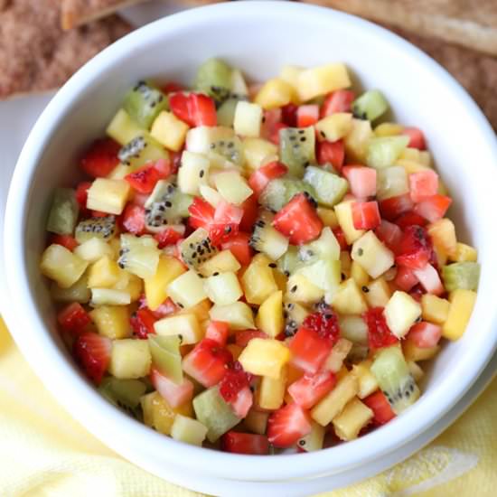 Fruit Salsa with Pie Crust Chips - Recipe photo by bellyfull