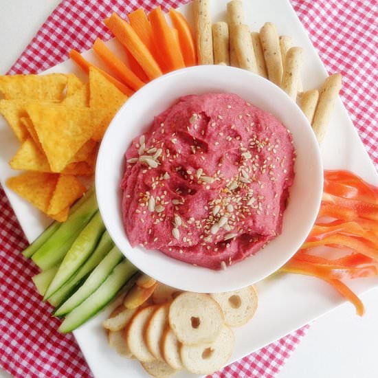Beet Hummus - Recipe photo by cookandfeed
