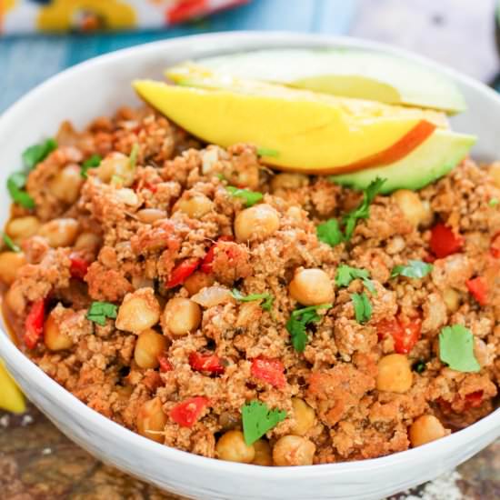 Healthy Mango Turkey Picadillo - Recipe photo by Latina Mom Meals