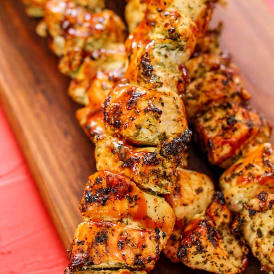 Puerto Rican Chicken Shish Kabobs - Recipe photo by Latina Mom Meals