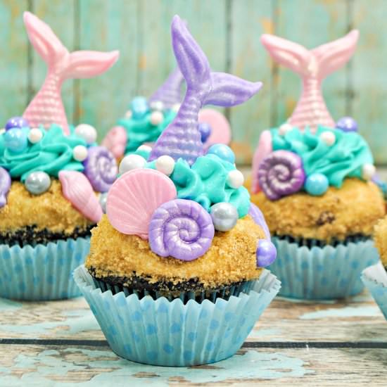 Mermaid Cupcakes - Recipe photo by BakingBeauty