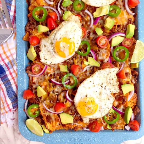 3 Cheese Breakfast Nachos - Recipe photo by Theyummymuffin