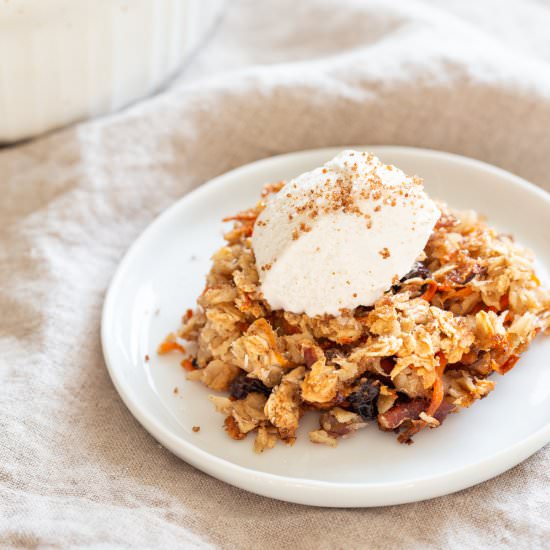 Carrot Cake Baked Oatmeal - Recipe photo by richa