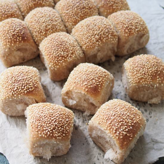 Multigrain Soft Sourdough Buns - Recipe photo by Bake With Paws