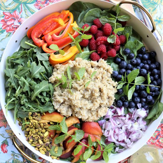 Quinoa Fruit Salad - Recipe photo by greenschemetv