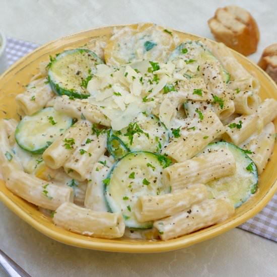 Summer Squash Basil Pasta - Recipe photo by anothertablespoon