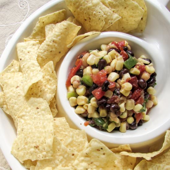 Simple Spicy Corn Salsa - Recipe photo by whiteflowerlane