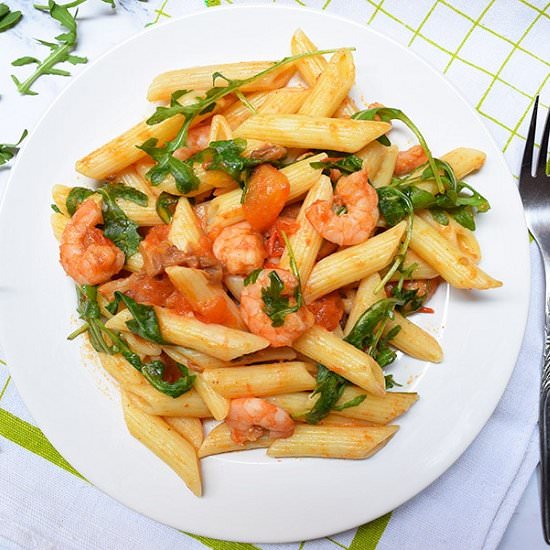 Prawns Rocket Pasta Recipe - Recipe photo by ADkitchen