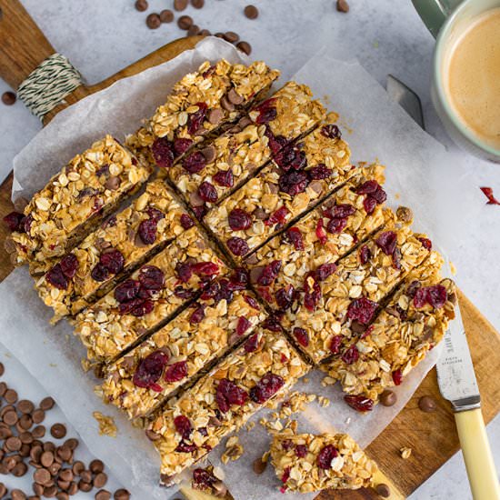 No Bake Peanut Butter Granola Bars - Recipe photo by KitchenSanctuary