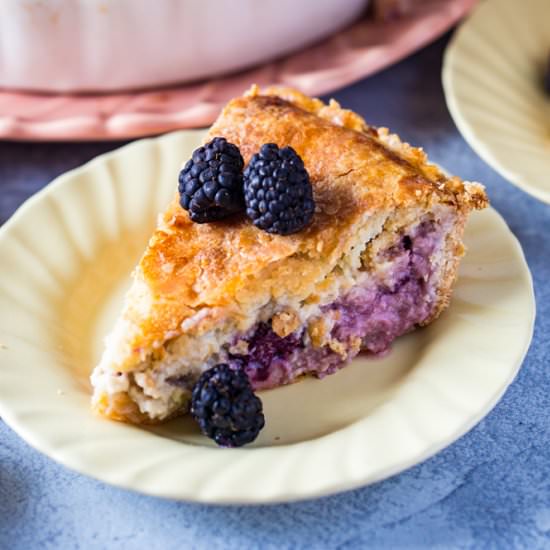 Blackberry Custard Pie - Recipe photo by blackberrybabe
