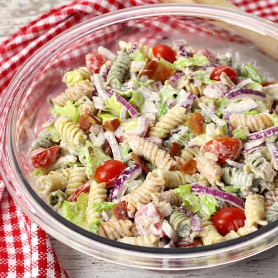 BLT Pasta Salad - Recipe photo by TheToastyKitchen