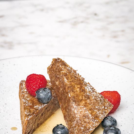 Vegan Baked Mocha French Toast - Recipe photo by girlmeetsradish