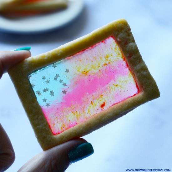 American Flag Stained Glass Cookies - Recipe photo by downredbuddrive