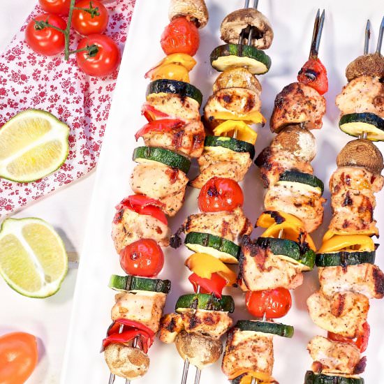 Grilled Chili Lime Chicken Skewers - Recipe photo by Homemade and Yummy