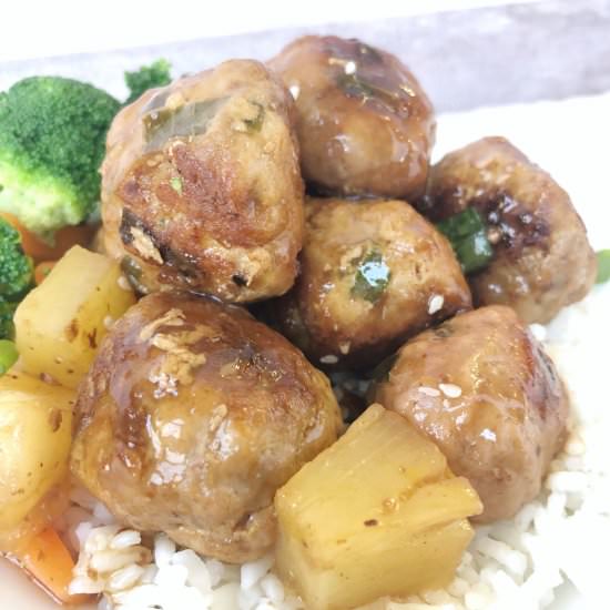 Sweet and Sour Pork Meatballs - Recipe photo by thisfarmgirlcooks
