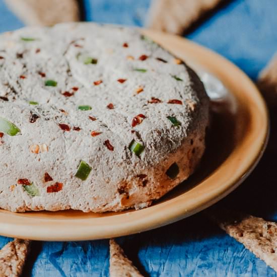 Vegan Pepper Jack Walnut Cheese - Recipe photo by moon and spoon and yum.