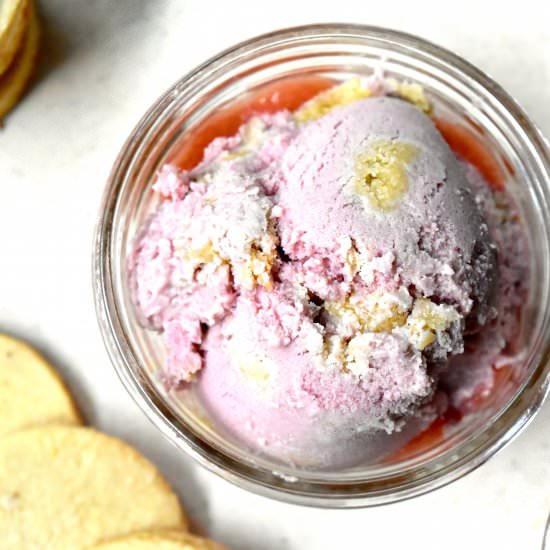 Rhubarb Shortbread Ice Cream - Recipe photo by toopreciousforprocessed